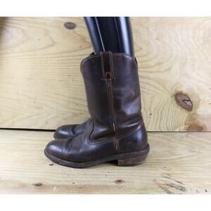 Dan Post Boots Mens 10D Brown Leather Cowboy Western Pull On